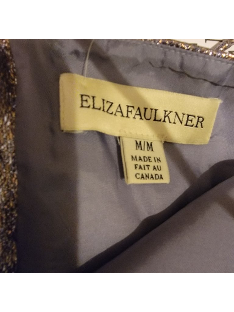 Eliza Faulkner Tessa Glitter Dress Elegant Formal Purple Retro Purple Womens M — image 8 of 8